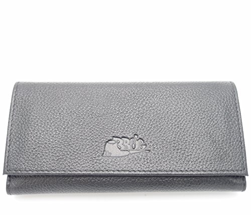 Rollup Leather Tobacco Pouch - Authentic Full Grade Cow Leather - Black