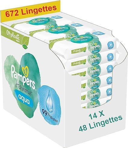 Pampers Aqua Wipes 14 x 48 (672 Wipes) By Shop4Less