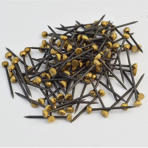 Image of Plaster Picture Frame Hangers Brass for Head Hanging Pins Frame Hangers Nails Hardware Kit Fits Picture Hangers 120pcs Brass Head Hanging Pins