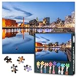 Liverpool Skyline Puzzles for Adults 1000 Pieces, Albert Dock Jigsaw Puzzles, Adult Puzzle for Adults, Educational Fun Games or Toys for Elders Friends 20X27 INCH