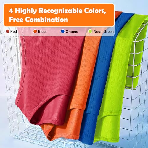 Image of 6 Pack Pinnies for Adult /Youth /Kids, Sports Pennies for Soccer Basketball Football Team, Scrimmage Practice Jerseys