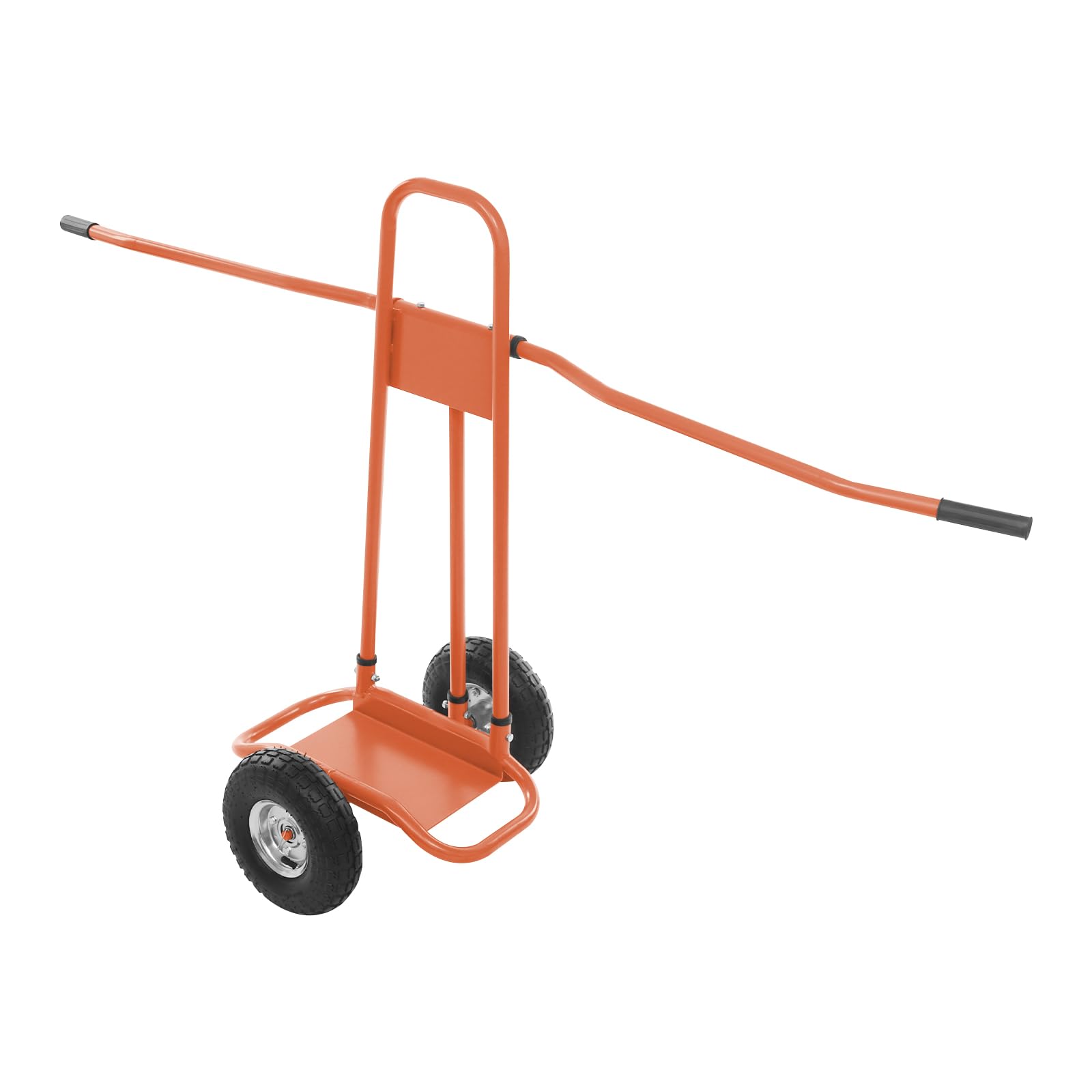 Plattenkarre Plattenwagen – Tragkraft 220 kg, Platten Transportwagen mit 2 Vollgummi Rädern, Schwerlast Plattentransportwagen für Platten, Fenstern, Holzplatten (Orange)