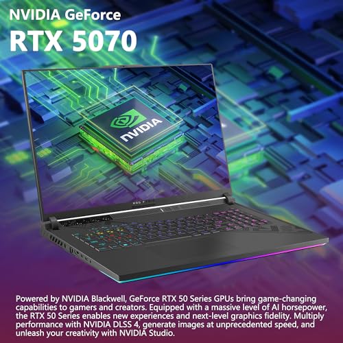 Image of ASUS ROG Strix G18 G814 Gaming Laptop | 18 inch 2.5k (2560x1600) 240Hz (100% DCI-P3) | AMD 16-core Ryzen 9 9955HX (>i9-14900HX) | 32GB DDR5 2TB SSD | GeForce RTX 5070 | RGB Backlit Win11 w /DLCA Accessory