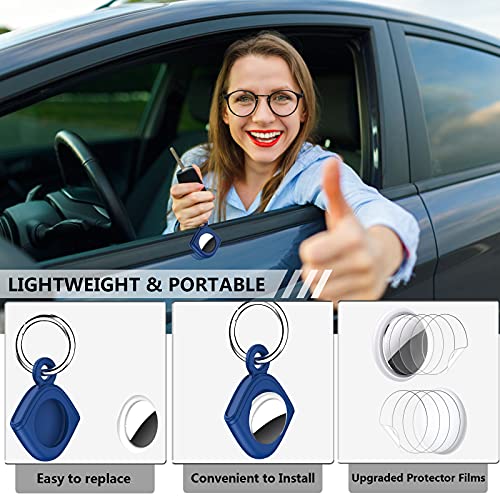 doeboe-for-Airtag-Holder-2-Pack-Fully-Waterproof-AirTag-Keychain-Case-Cover-Hard-Airtag-Dog-Collar-Holder-for-Apple-Airtag-Tracker-Shockproof-Anti-Scratch-Light-for-KeyLuggage-BlackBlue