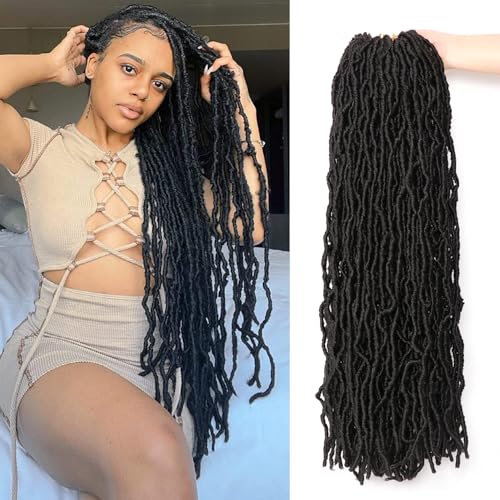 8 Packs Faux Locks Crochet Braids Meches Soft Locs Meches Pour Tresses Africaine Faux Locs Crochet Hair Meches Bouclees Pour Tresses (#1B, 60.9 CM(Lot de 7)) 8 Packs Faux Locks Crochet Braids Meches Soft Locs Meches Pour Tresses Africaine Faux Locs Crochet Hair Meches Bouclees Pour Tresses (#1B, 60.9 CM(Lot de 7))