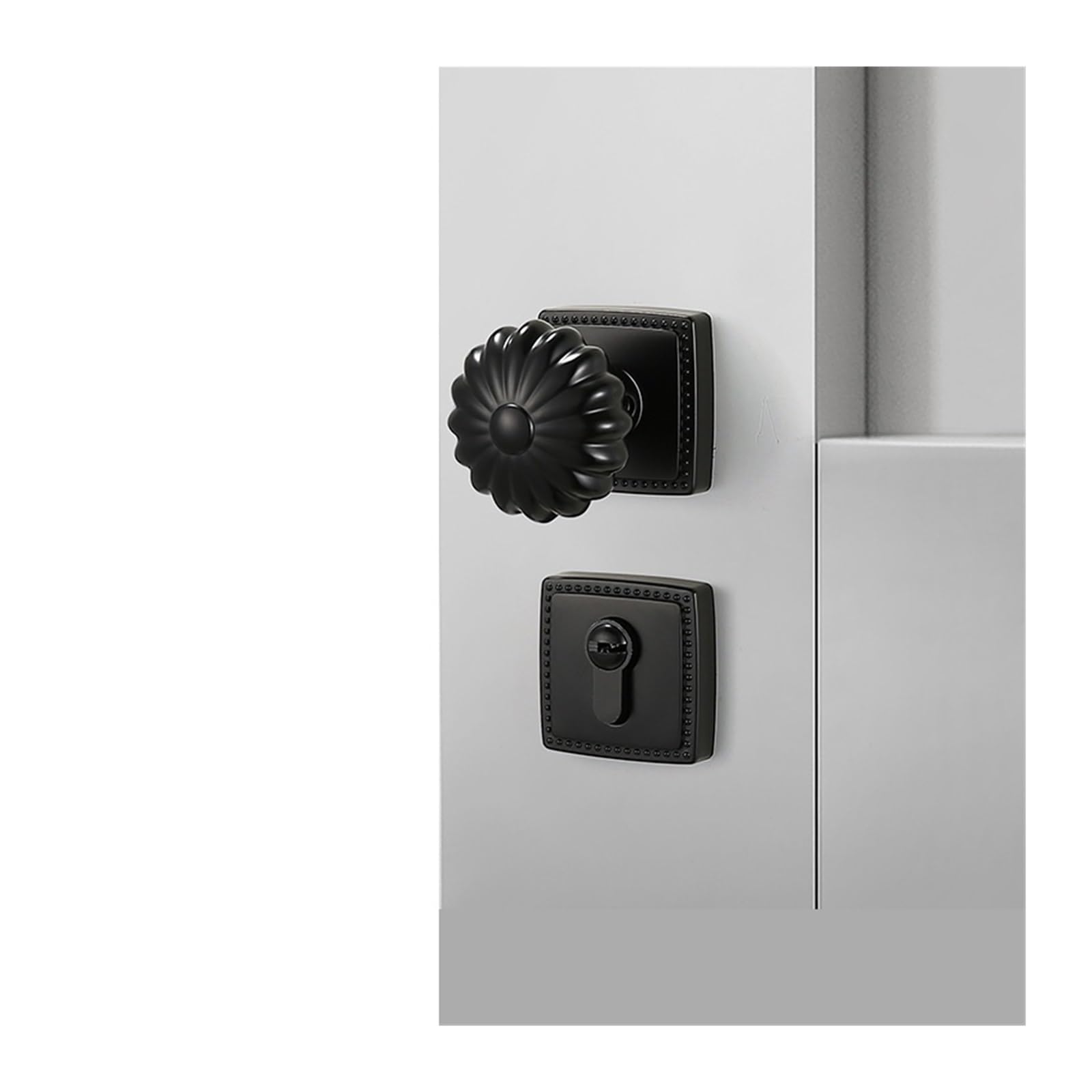 Serrure de porte de chambre silencieuse et élégante en noir mat