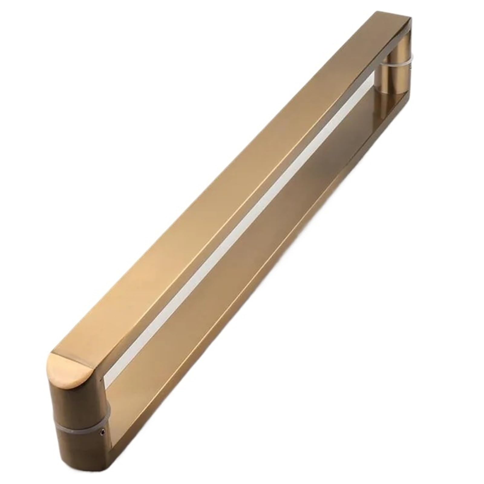 Poignée de porte carrée acier inoxydable 304 doré brossé 430x400mm