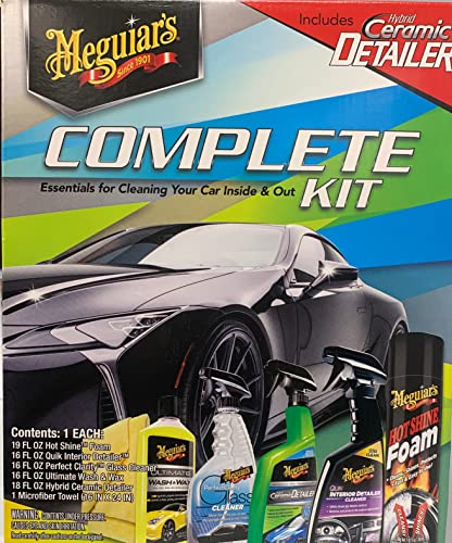 Meguiar's Complete KIT Essentials for Cleaning Your Car Inside & Out