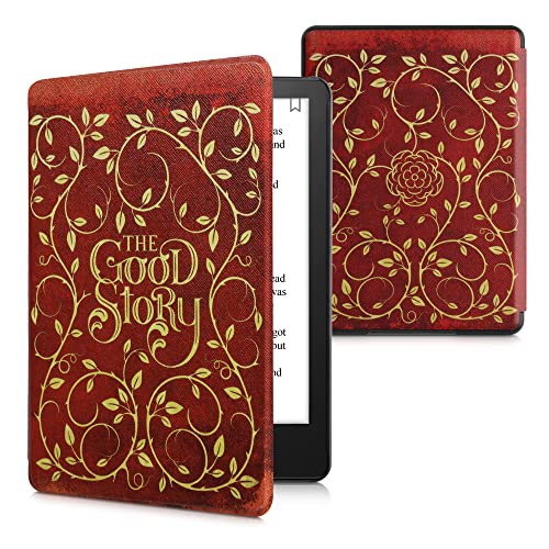 kwmobile Funda para Kindle Paperwhite 11ª Generación - Funda con Tapa y Cierre Magnético de Cuero...