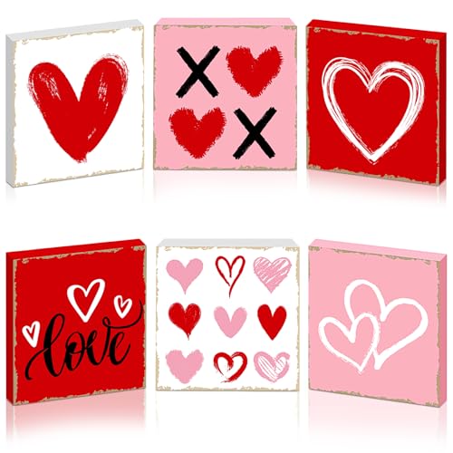 6-Pieces-Valentines-Day-Tiered-Tray-Set-Decoration-Wooden-XOXO-Love-Wooden-Sign-Blocks-for-Valentines-Party-Home-Table-Decor-Romantic-Red-Hearts-Valentines-Day-Centerpiece-Gift 6 Pieces Valentines Day Tiered Tray Set Decoration Wooden XOXO Love Wooden Sign Blocks for Valentines Party Home Table Decor Romantic Red Hearts Valentines Day Centerpiece Gift
