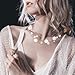 Layered Shell Necklaces for Women Stacked Pearl Necklaces Statement Charm Boho Necklace for Women White