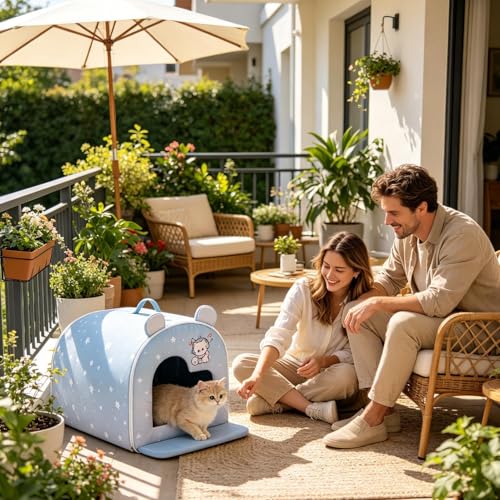 Niche de refroidissement isolée pour chat et chaton de petite taille