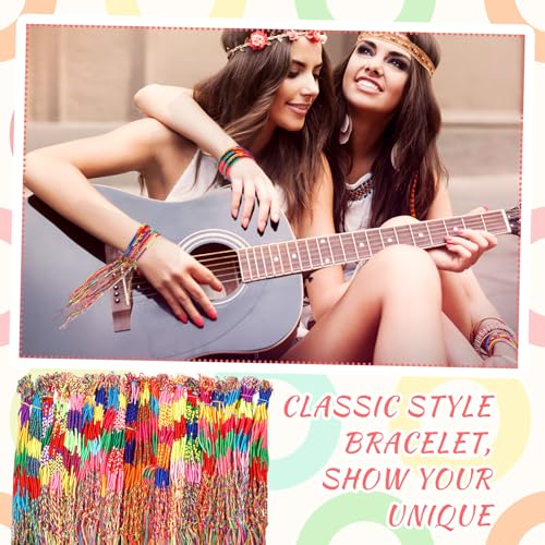 500 Pieces Friendship Bracelets Bulk Braided Friendship String Handmade String Colorful Braid Cords Strand Adjustable Bracelet for Women Wrist Anklet Wedding Birthday Christmas Gift4