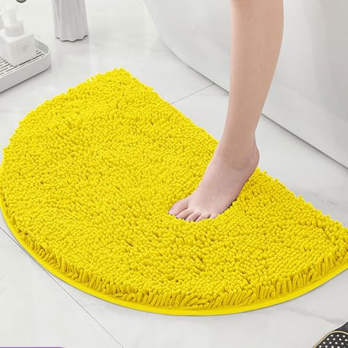 Mateju Chenille Badezimmerteppich Halbrund Weich Badteppich rutschfest...