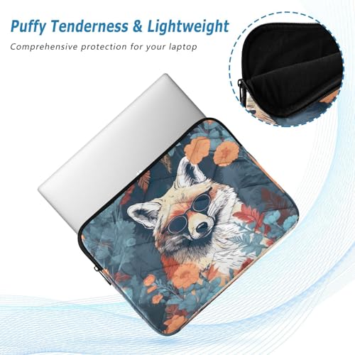 Funda para portátil 13-14 pulgadas resistente al agua con diseño de lobo miniatura 5