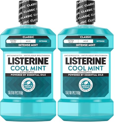 Listerine Cool Mint Antiseptic Mouthwash, Daily Oral...