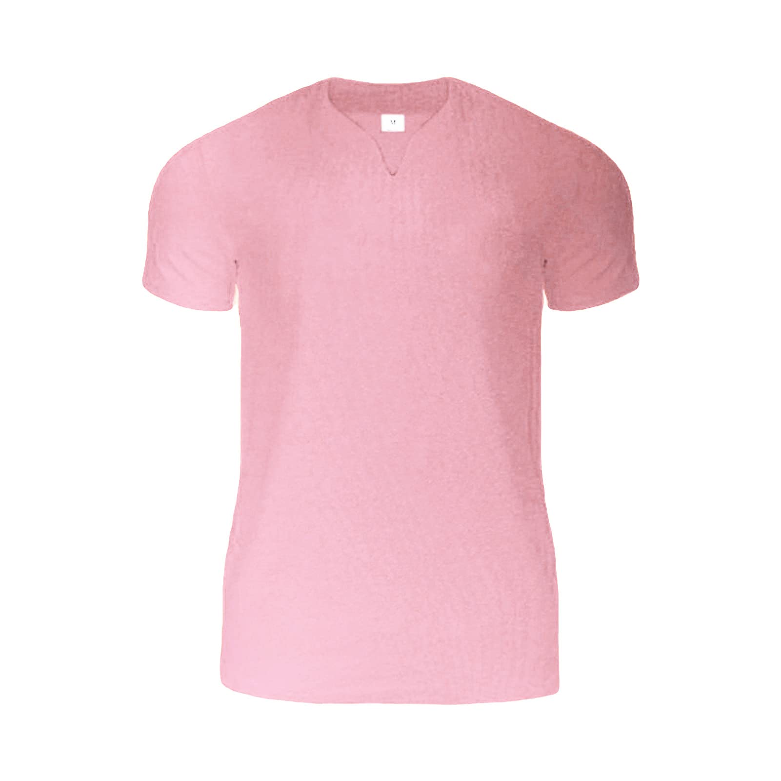 Men's V Neck Workout Gym T-Shirts Short Sleeve Training Bodybuilding Shirts Lightweight Slim Fit Muscle Tee Top (Pink,3X-Large)