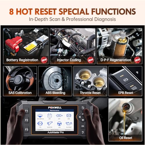 FOXWELL NT624 Elite OBD2 Scanner Upgraded from NT614Elite & NT604Elite Code Reader, All-System OBD2 Scan Tool, 8 Advanced Reset Functions, AutoVIN, Live Data, Lifetime WiFi Free Updates