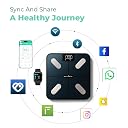 HealthSense Smart Weight Machine for Body Weight | BMI Weighing Scale & Bluetooth Fat Analyser for Home with 25 Body Parameters | Mobile App, LED Display, 100+ User Profiles, 1 Year Warranty | BS 181 gallery image