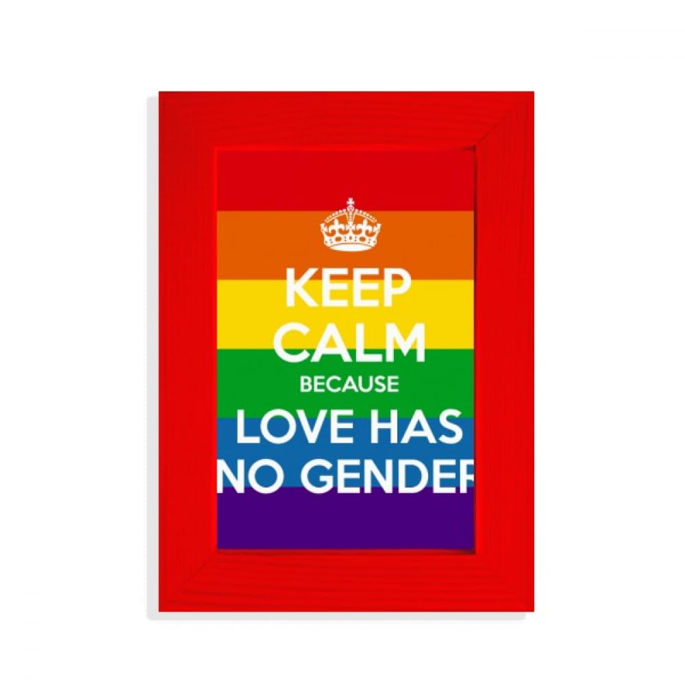 Cadre photo Art Déco Arc-en-ciel LGBT rouge en finition luxe