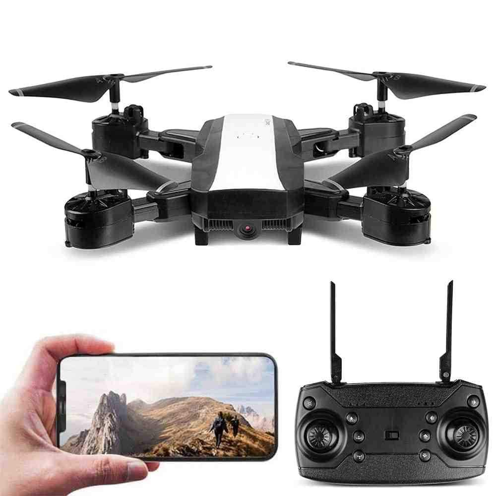 Real Games 480p HD Dual Camera Selfie Gesture Foldable Drone with Optical Flow Positioning App & Remote Control - 1800mAh Battery Included (Multicolor)