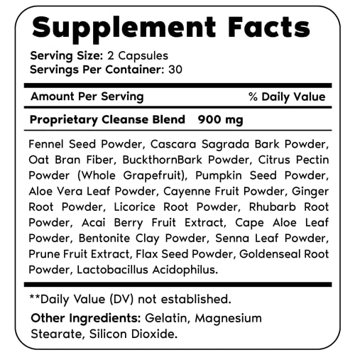 Primal Harvest Full Body Detox Cleanse, Primal Total Cleanse Works as Colon Cleanse, Liver Cleanse, Kidney Cleanse, Gut Cleanse, Bowel Cleanse, Intestinal Cleanse, & Stomach Cleanse, 60 Detox Pills - Image 3