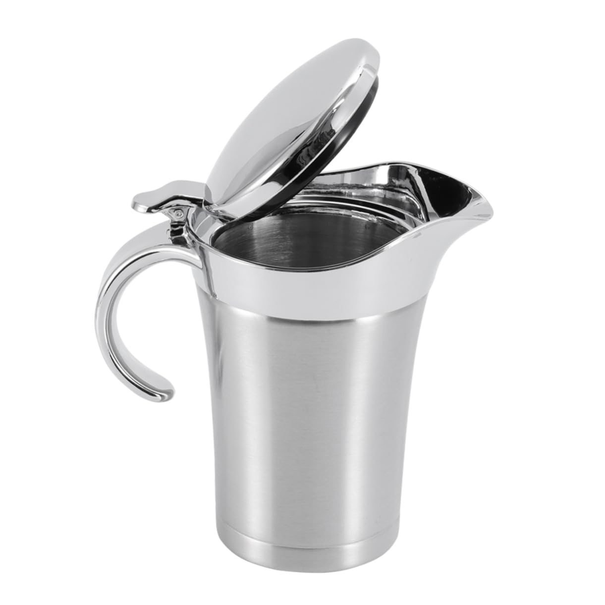COLLBATH 1pc Oil Dispenser Gravy Dispenser Double Insulated Sauce Jug Gravy Jug Steak Sauce Bottle Insulated Gravy Boat Cream Pourper Insulated Sauce Bottle Condiment Dispenser Silver