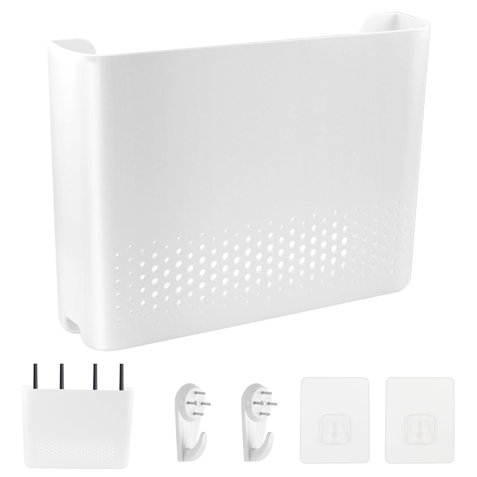 alwaiiz Boîte de rangement murale pour routeur, 30 x 22 x 6 cm, ventilation et dissipation de Chaleur - Boîte Wi-Fi cachée pour le rangement des routeurs