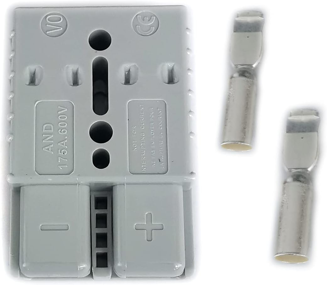 DEVMO 2pcs 175A Battery Quick Connect Disconnect Electrical Plug 175A 600V 2AWG Compatible with Winch or Trailer