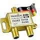 TronicXL Highend 2-Fach SAT Splitter DVBT2 DVBC Antennenverteiler Verteiler Weiche F-Buchse zb für Kabelfernsehen Unitymedia Sky Vodafone Unicable hd tauglich 4K 3D digital Satellitenverteiler 2fach