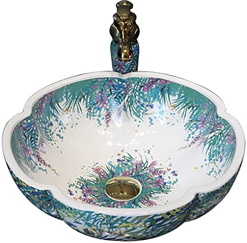 Nowoczesna Ceramiczna Umywalka Nablatowa Do Łazienki, Konstrukcja Nablatowa Poprawiająca Estetykę Łazienki, Umywalka Artystyczna, Zestaw 42 * 15 Cm, Zestaw 42 * 15 Cm