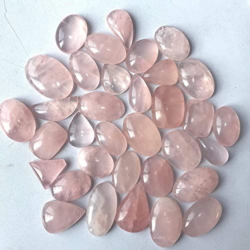 Gemkor 100 Carats Natural Rose Quartz Gemstones Wholesale Cabochons Lot, Jewelry Making Loose Gemstone, Polished Gems, Diy, Wire Wrapping, Healing Crystals, Bulk Gemstone Deal, Pink Quartz 2 To 3Pcs #TOP3