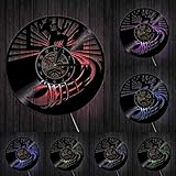 American Football Spieler Vinyl Schallplatte Wanduhr Dekoration Carving Album Musik Schallplatte Uhr Fußball Fan Geschenk