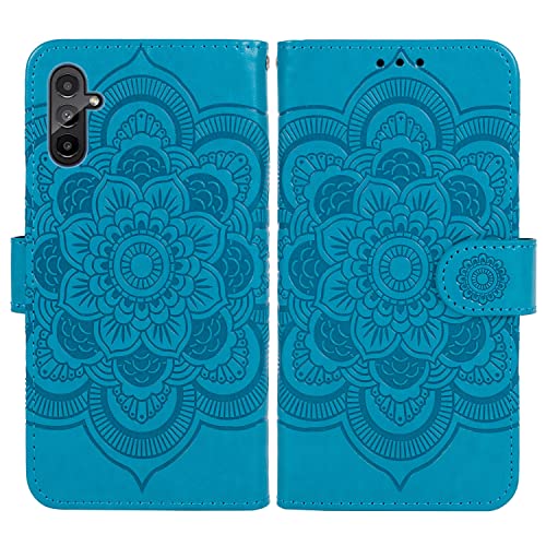 Bohefo Case For Galaxy A14 Case, Samsung A14 5G Sm-A145F Sm-A146U Wallet Case With Tempered Glass Screen Protector, Leather Flip Credit Card Holder Stand Phone Cover Case For Samsung Galaxy A14 Blue #TOP3