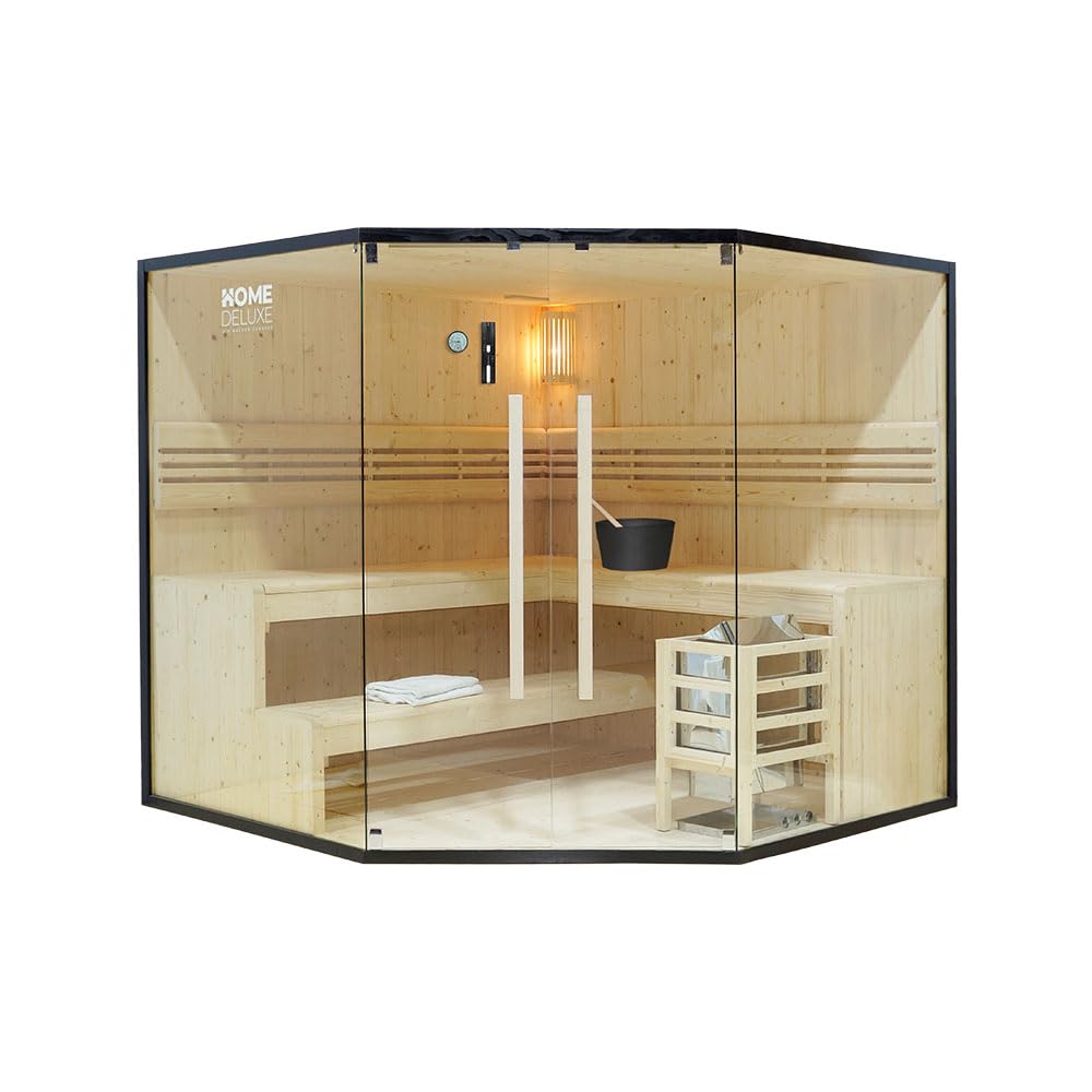 Home Deluxe Sauna da casa 'SHADOW XL BIG' Compreso il forno a sauna I Cabina sauna, Sauna tradizionale, Sauna tradizionale finlandese, Sauna per la casa, Sauna a infrarossi