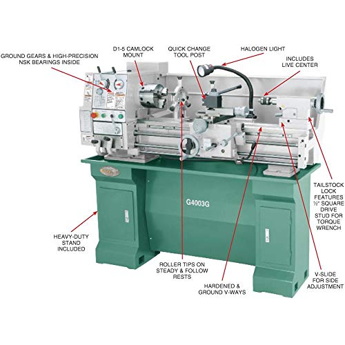 Grizzly G4003G 12x36 in Metal Lathe