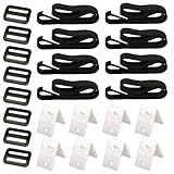 Fastening Straps, Retaining Straps for Pool Film, Solar Film Retaining Straps, Retaining Straps Pool Foil Solar Film, Set of 8 Fastening Straps and Clips, for Universal Swimming Pools in The Ground