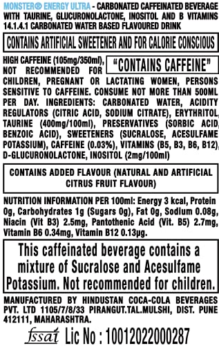 Image of Monster Ultra Energy Drink, 350 ml