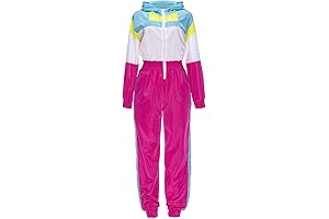 MIAIULIA Women's 80s Ski Clothes Pullover Hoodie Jumpsuit