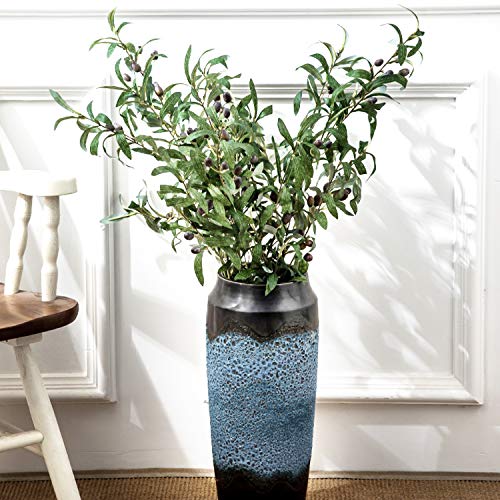 Olive Branches Stems 3Pcs Artificial Plants Olive Branch Leaves Fake Fruits Silk Plants #TOP6