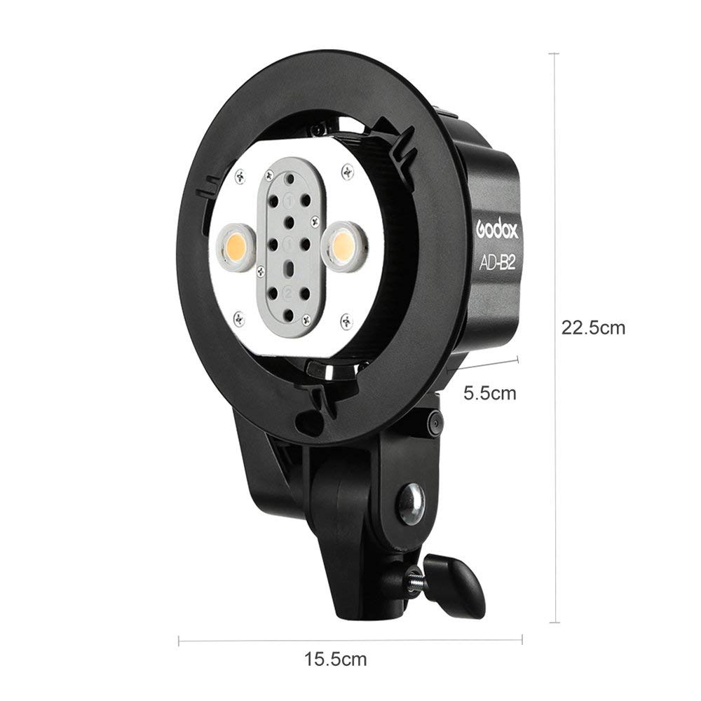 Godox WITSTRO AD-B2 AD200 Dual Power BlitzKopf Bowens Mount Double Tube Flash Head Halterung für AD200 Portable Flash Speedlite