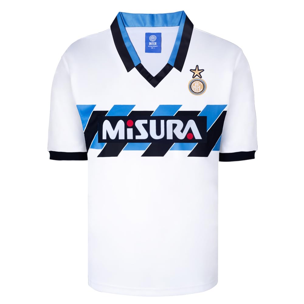 Score Draw Internazionale 1990 Away Shirt White/Black XX-Large Polyester
