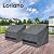 Loriano Patio Chair Covers Waterproof Outdoor Furniture Chair Covers 600D Heavy Duty Fit as Lawn Lounge Deep Seat(2 Pack,Grey, Median)