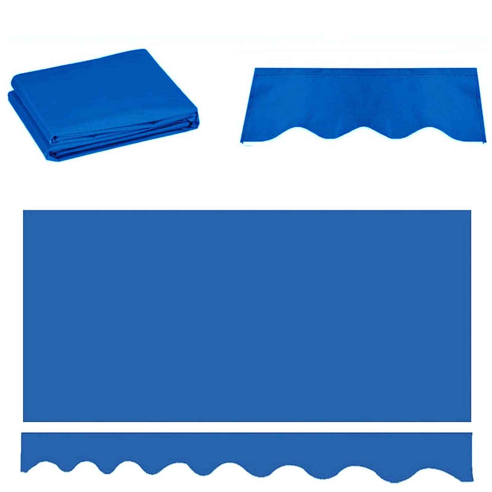 ROFBIHG Patio Awning Fabric Replacement Retractable Sun Shade Awning, Replacement Patio Sun Shade Shelter 280gsm Polyester, Outdoor Awning Resistant UV Protection Shade Cloth(Blue,3x2.5m (10x8.2ft))