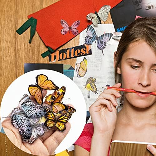 SZXMDKH 80Pcs Butterfly Stickers, 40 Styles Multicolor Crafts Butterflies Sticker for Decorating Cup Scrapbook Notebook Card Letters Wall Window