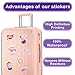 BIGZORO 50 PCS Pack Cute Pink Stickers Decoration Laptop Skateboard Luggage Water Bottles HydroFlask Computer Waterproof Vinyl Aesthetic Vsco Sticker Decals for Teens Girls Kids