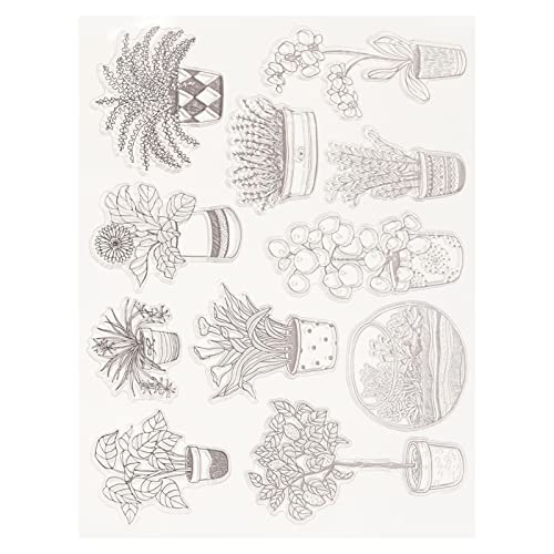 Sahgsa Plantilla de Estampado de Silicona Transparente para álbumes de Recortes y Tarjetas, Sello Exquisito Reutilizable para Regalos Creativos, Perfecto para Entusiastas de las manualidades.