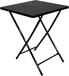Mesa Dobrável De Bar Restaurante Cozinha Aço Ferro Preto