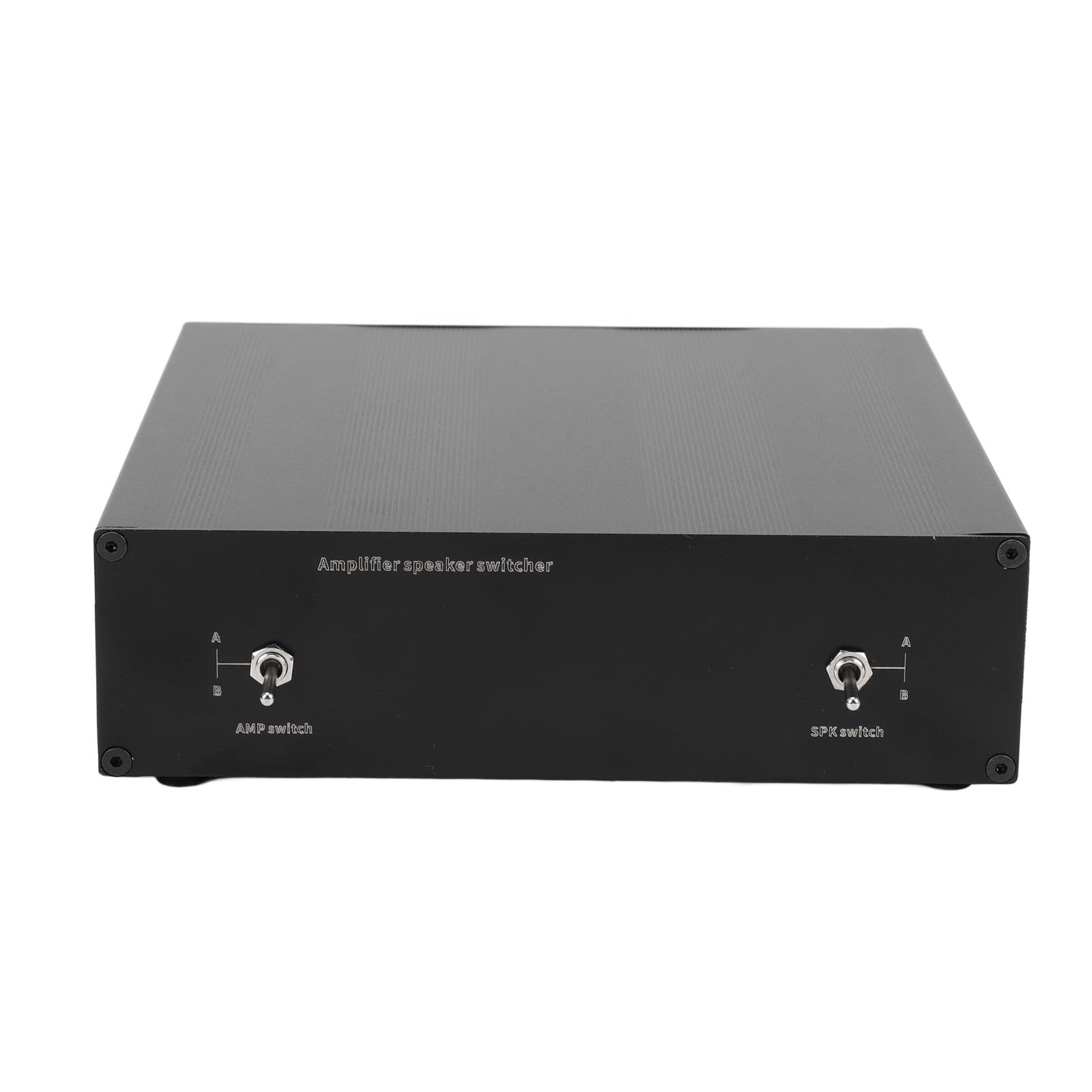XUMIUZIY Interruptor Selector de Altavoz Amplificador con Componentes Premium para Configuración de Sonido Personalizada, 2 en 2 Salidas para Uso Doméstico Aleación de Aluminio, Cobre Chapado en Oro