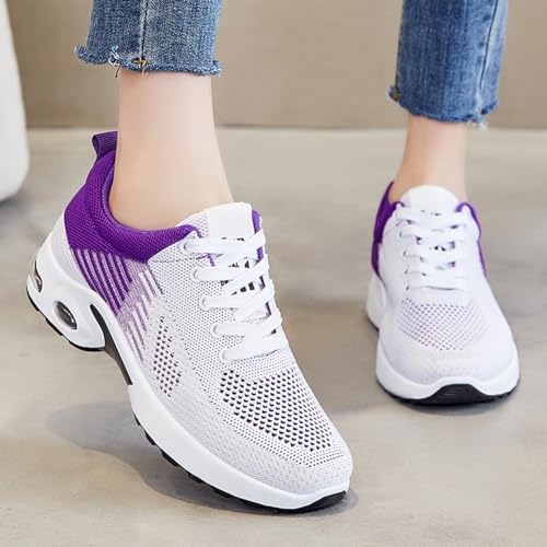 Image of Padgene Womens Sneakers Air Cushion Running Shoes Lightweight Tennis Walking Shoes Mesh Breathable Gym Work Fashion Sneakers Athletic Comfortable Casual
